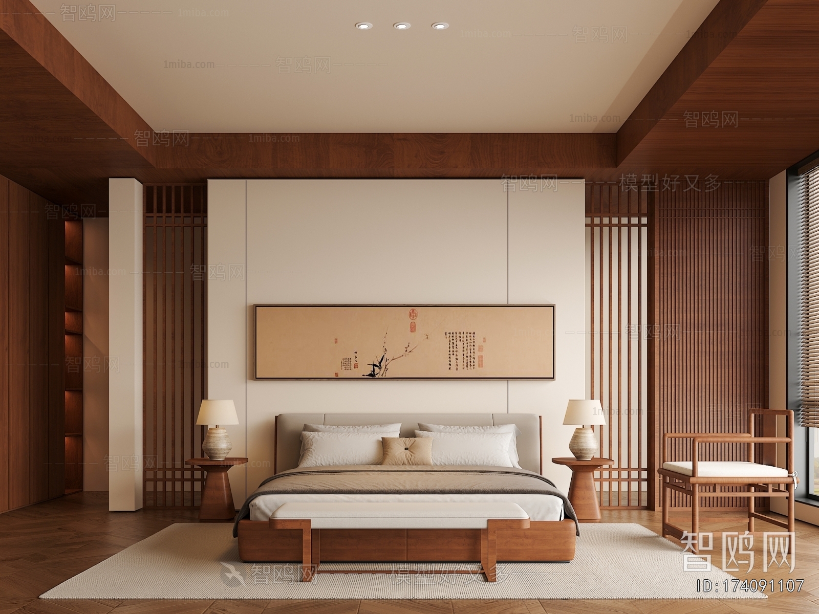 New Chinese Style Bedroom