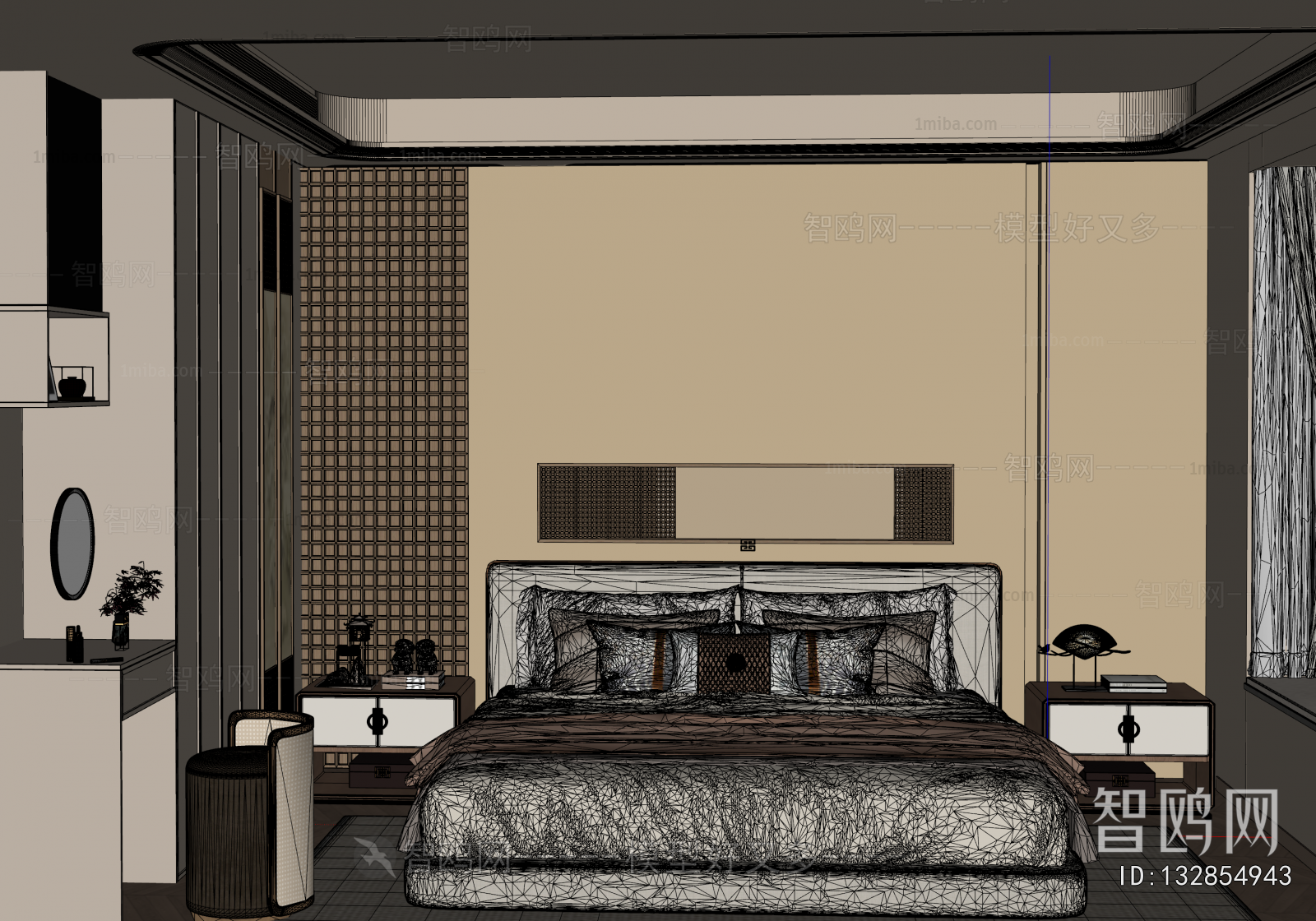 New Chinese Style Bedroom