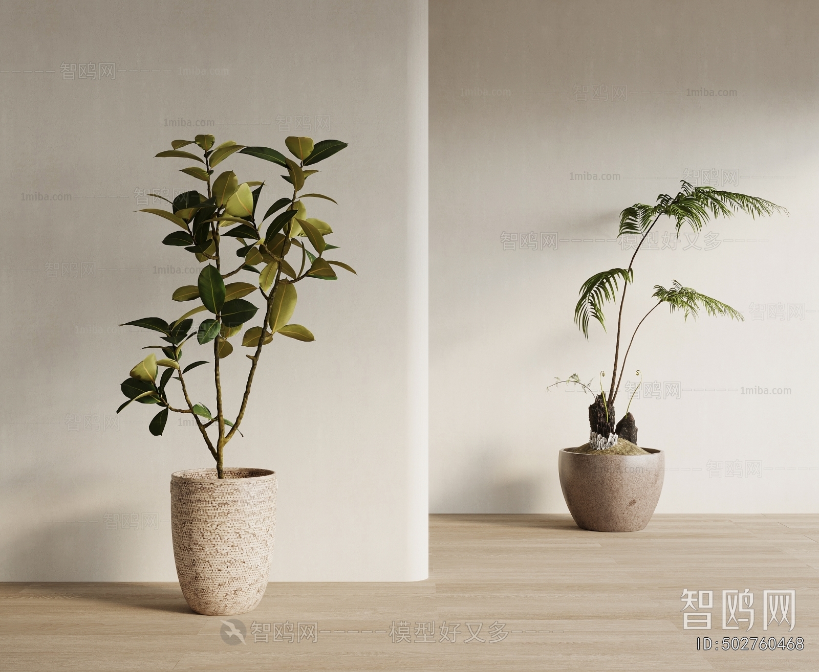 Modern Ground Green Plant Potted Plants