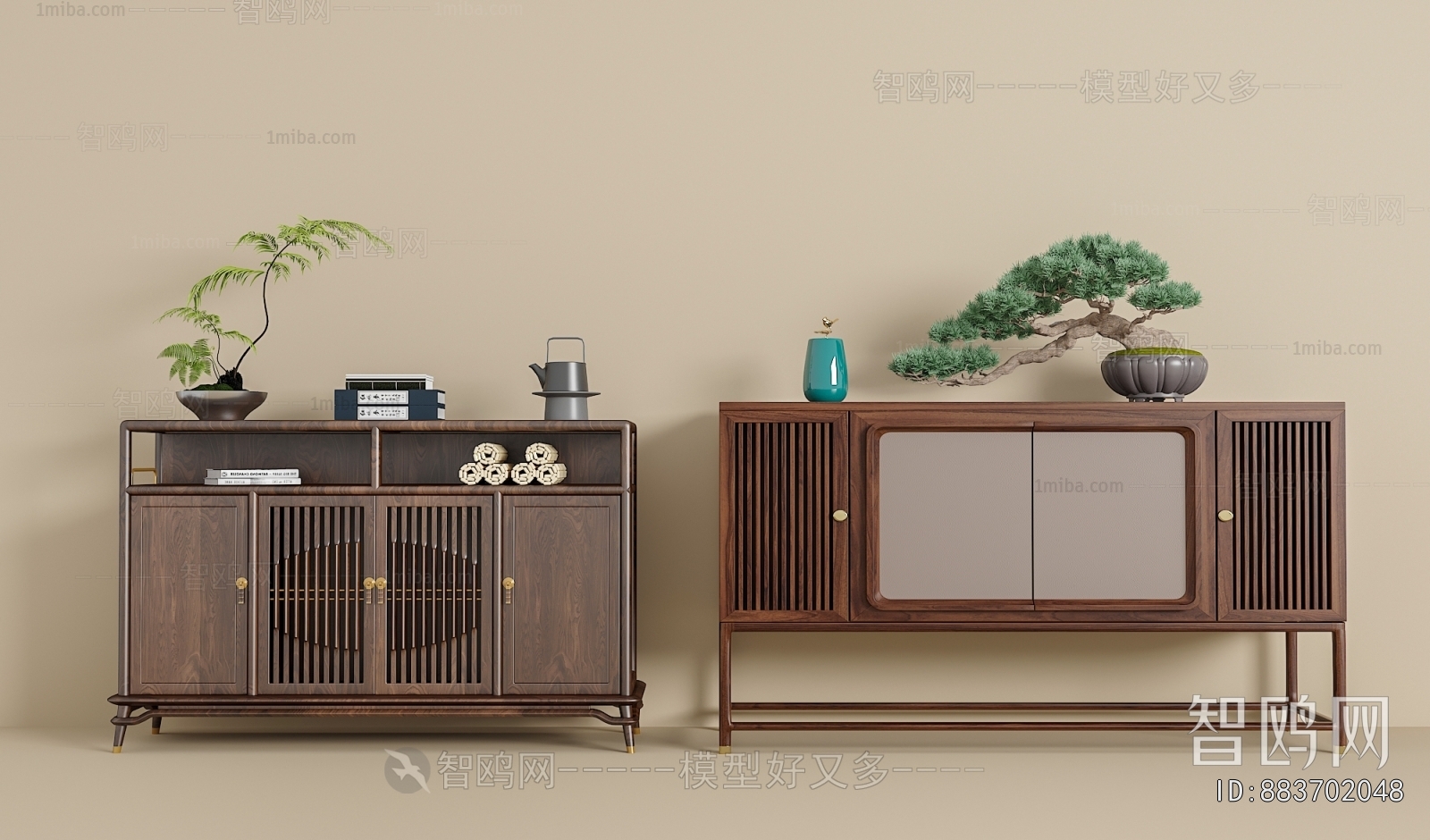 New Chinese Style Side Cabinet