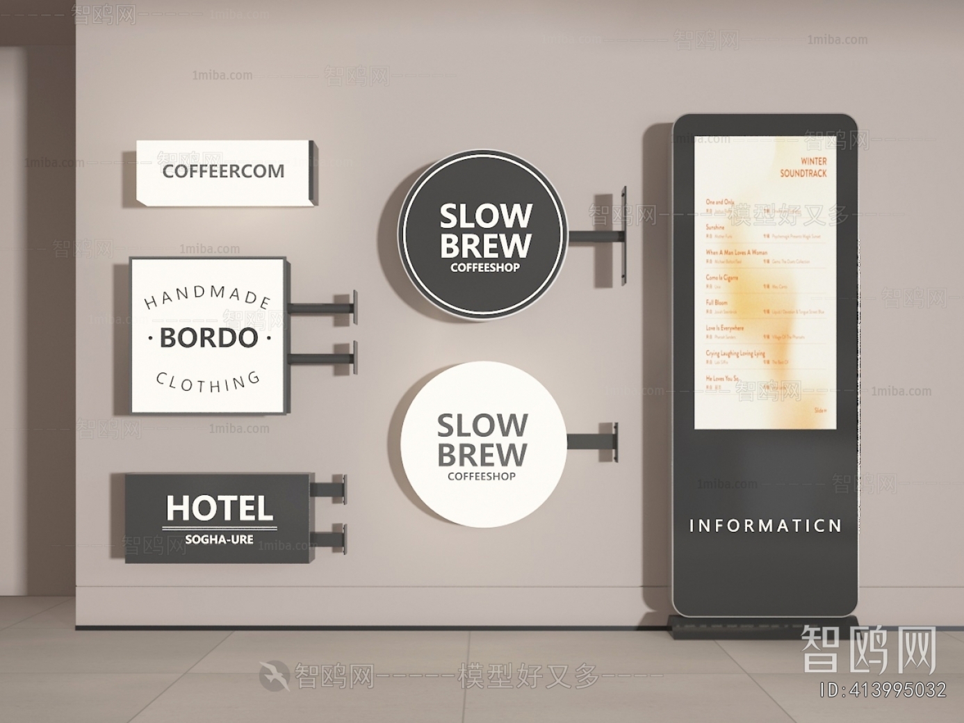 Modern Guide Board/bulletin Board