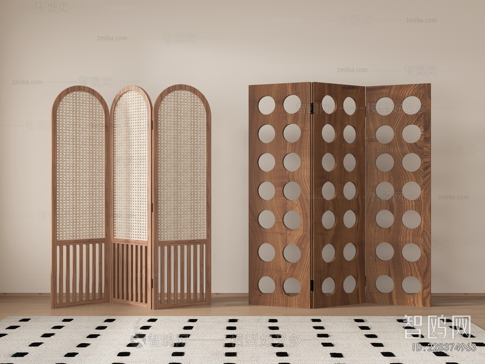 French Style Wooden Screen Partition