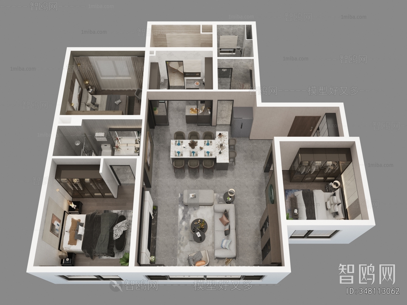 Modern A Bird's-eye View Of Home Decoration