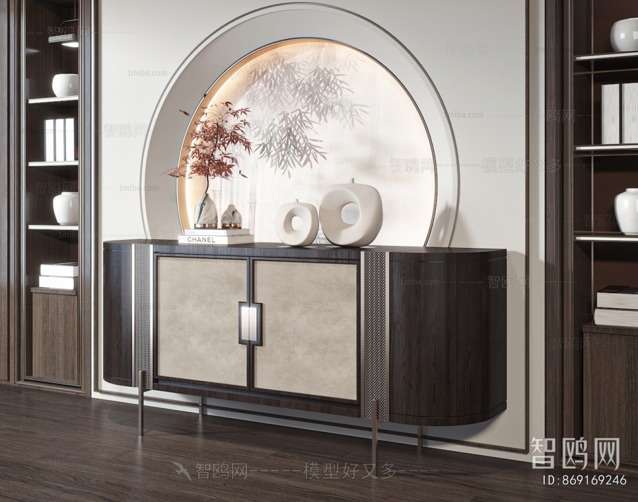New Chinese Style Side Cabinet