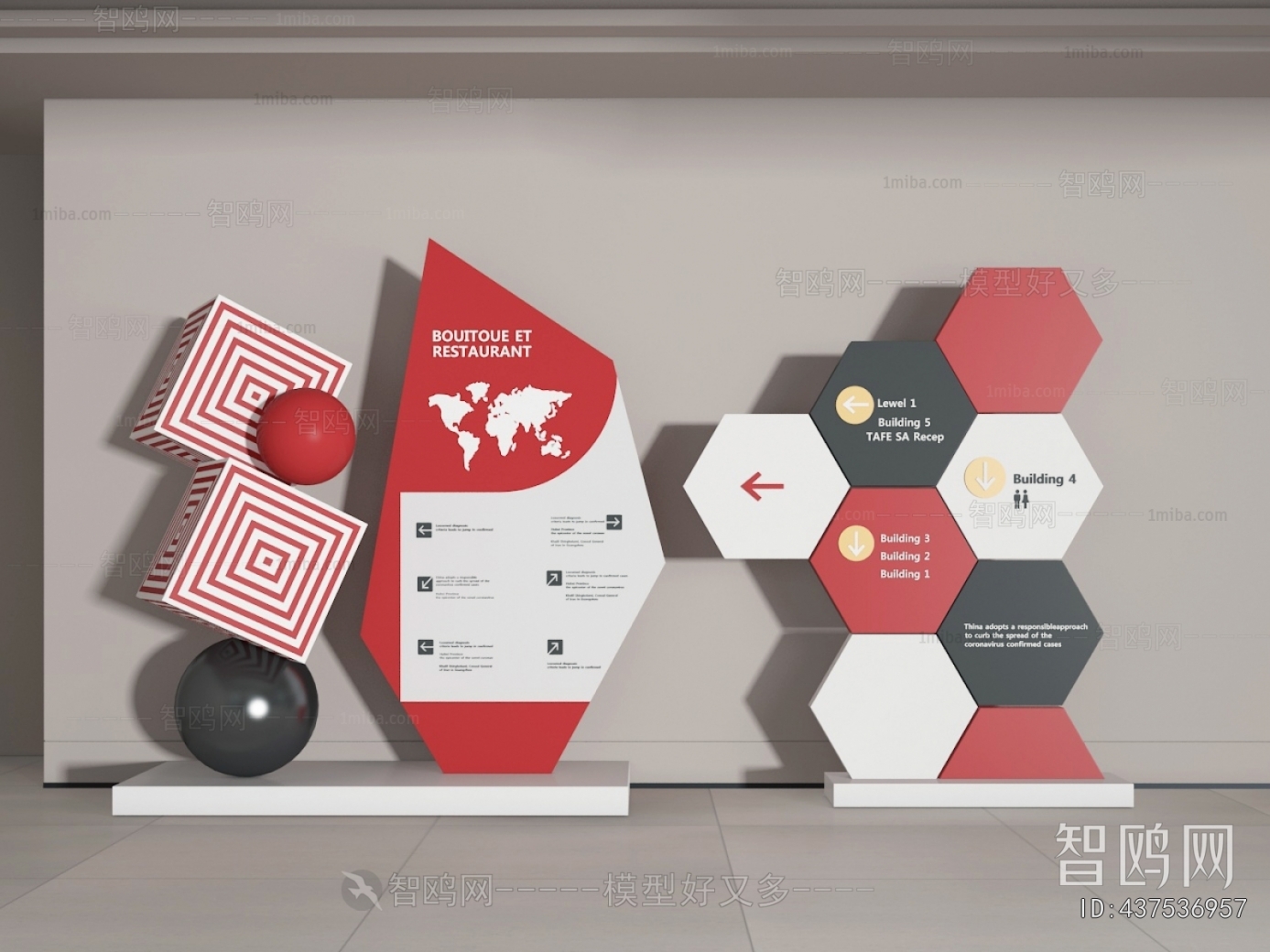 Modern Guide Board/bulletin Board