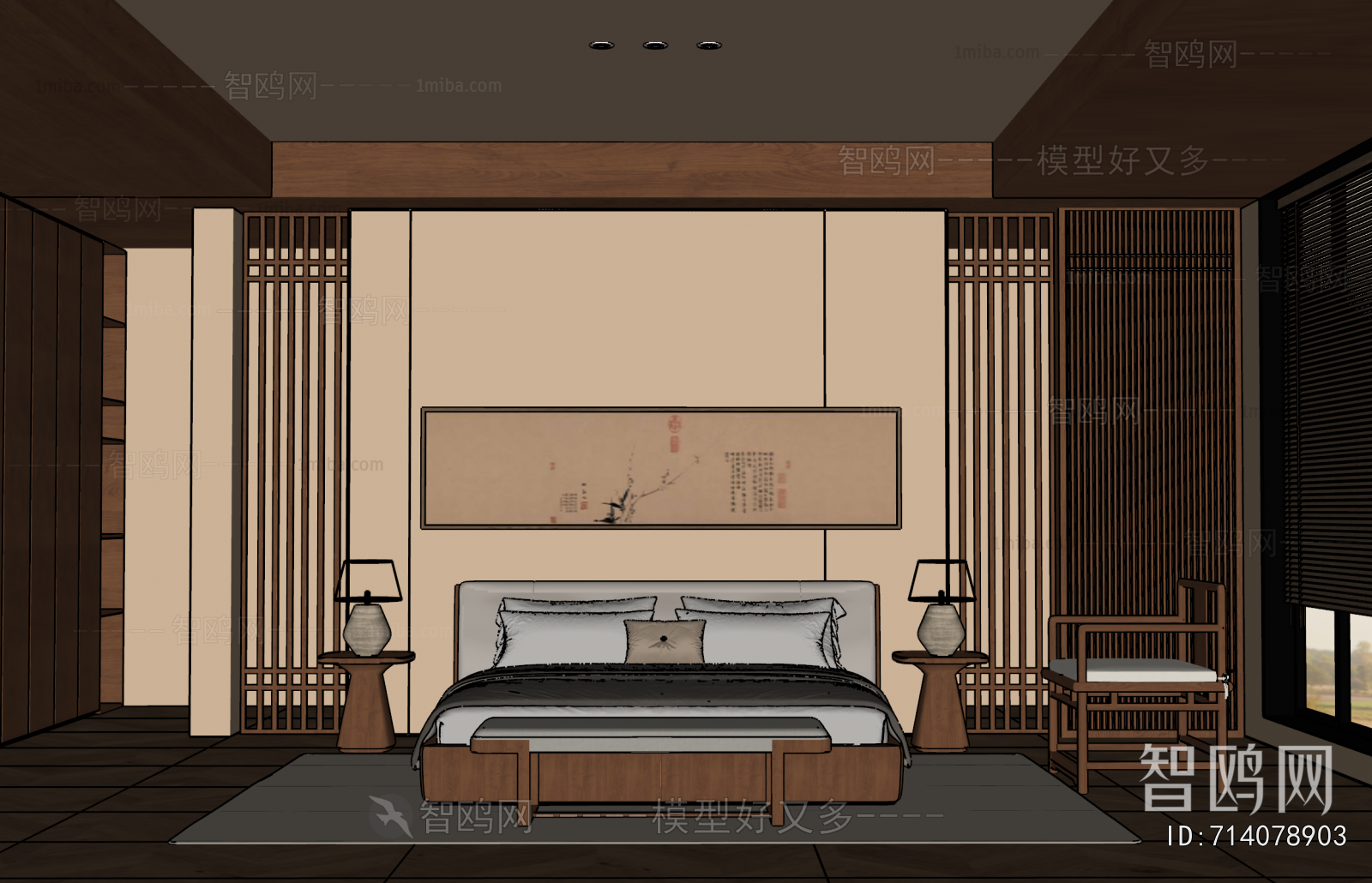 New Chinese Style Bedroom