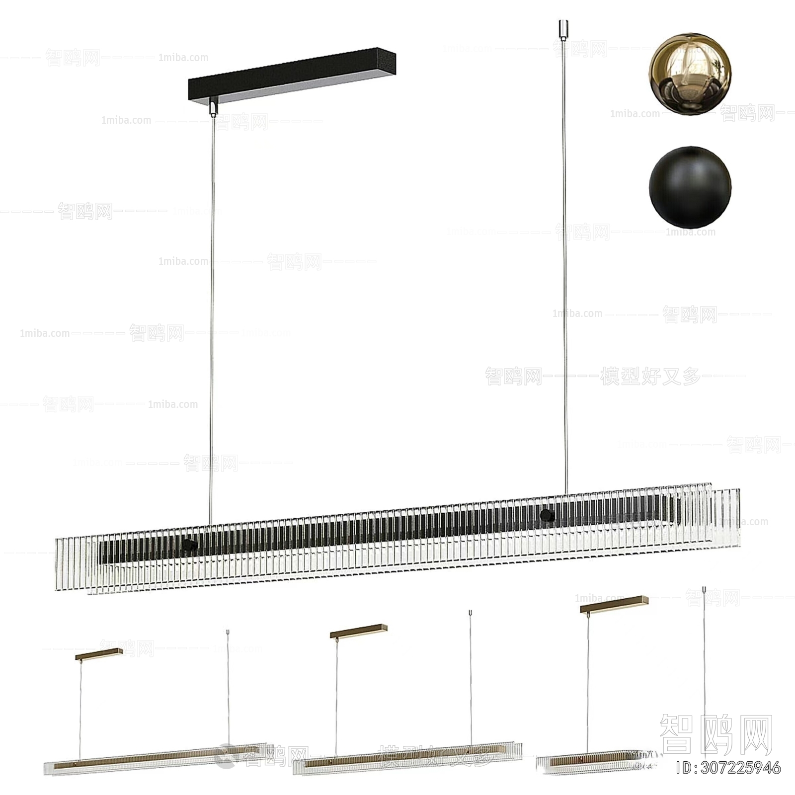 Modern Long Chandelier