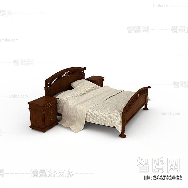 New Chinese Style Double Bed