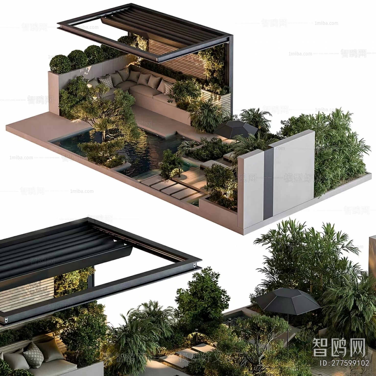 Modern Courtyard/landscape