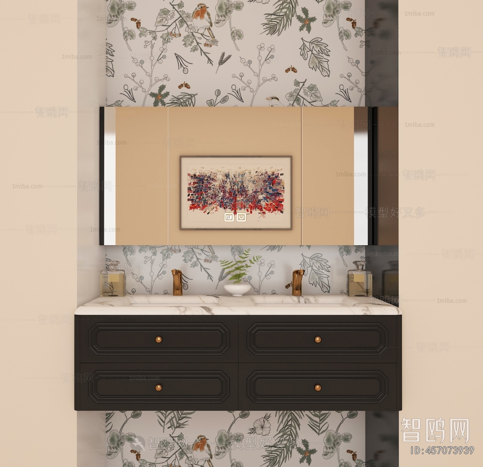 French Style Bathroom Cabinet