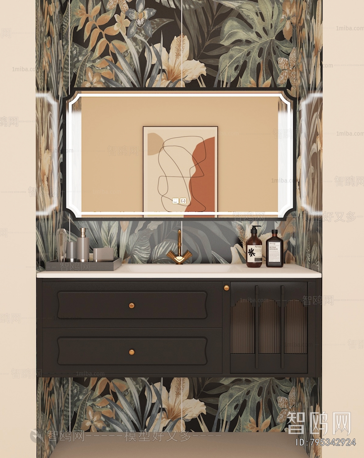 French Style Bathroom Cabinet