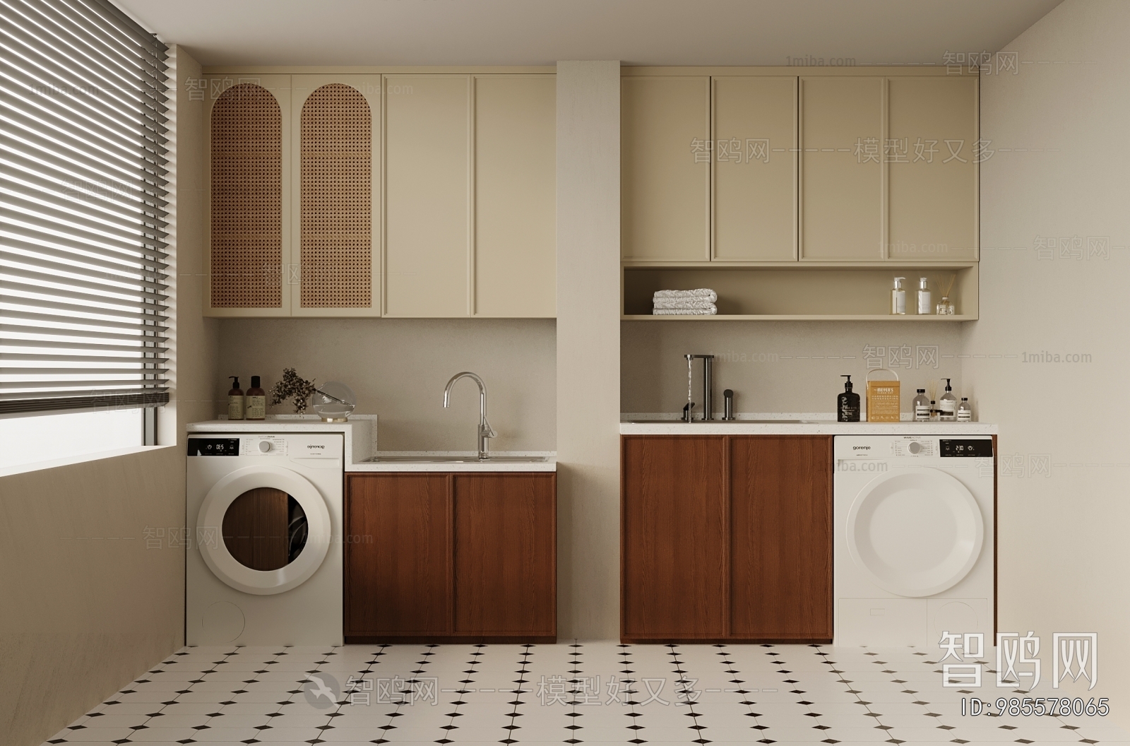 French Style Laundry Cabinet