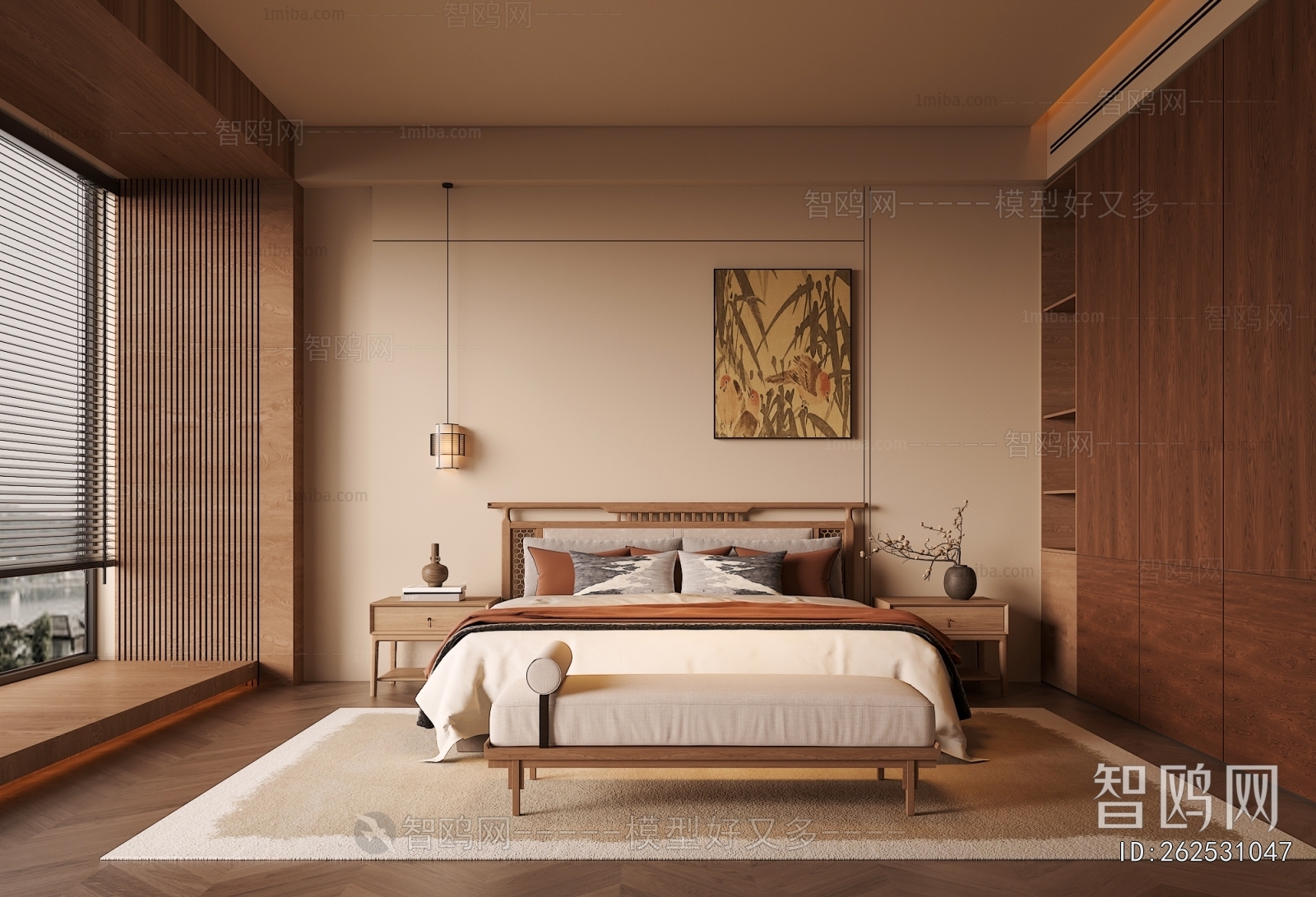 New Chinese Style Bedroom