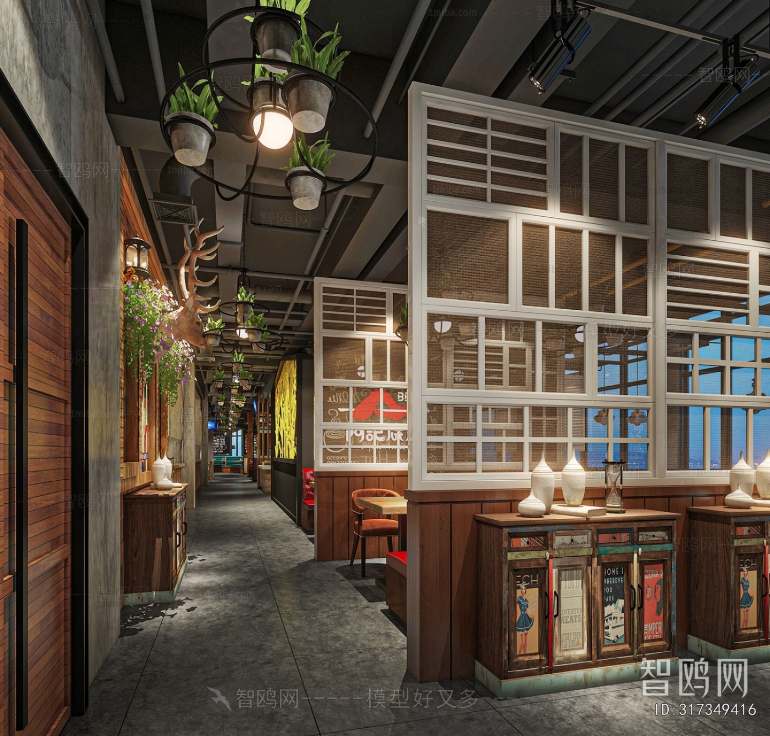 Industrial Style Dining Room