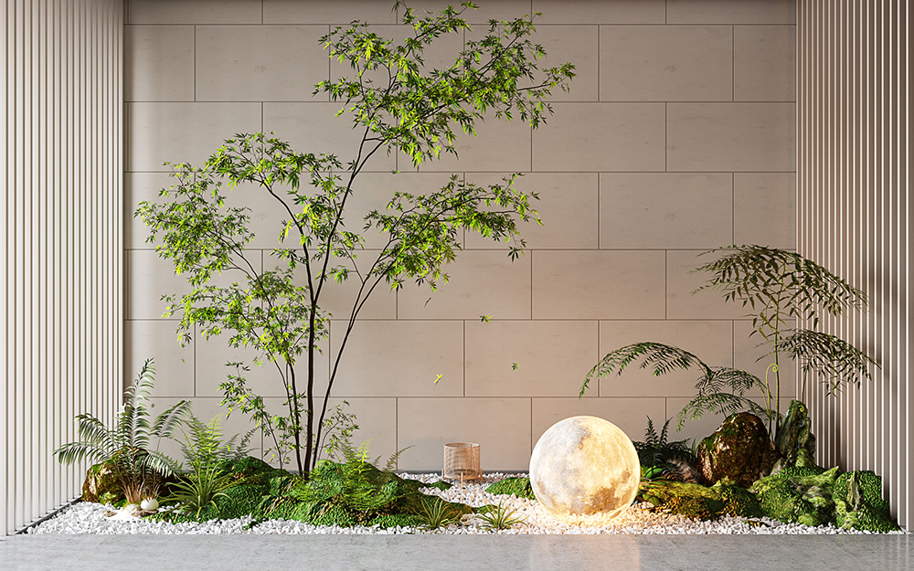 现代室内植物景观造景su模型下载
