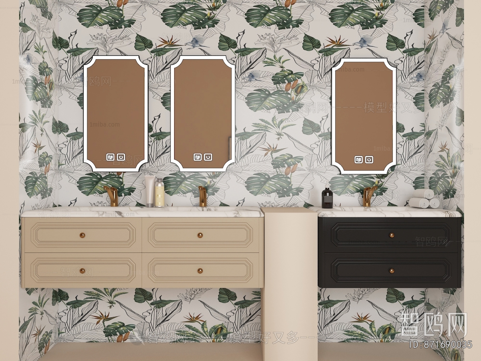 French Style Bathroom Cabinet