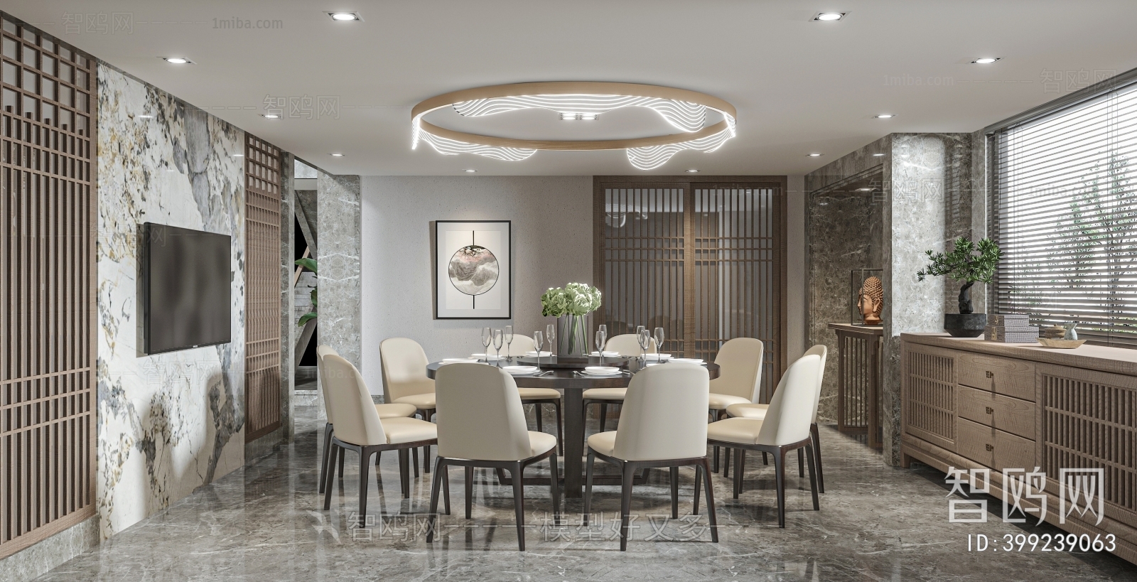 New Chinese Style Dining Room