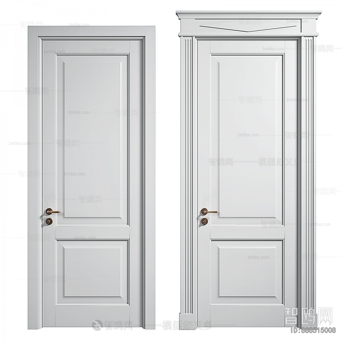 Simple European Style Single Door