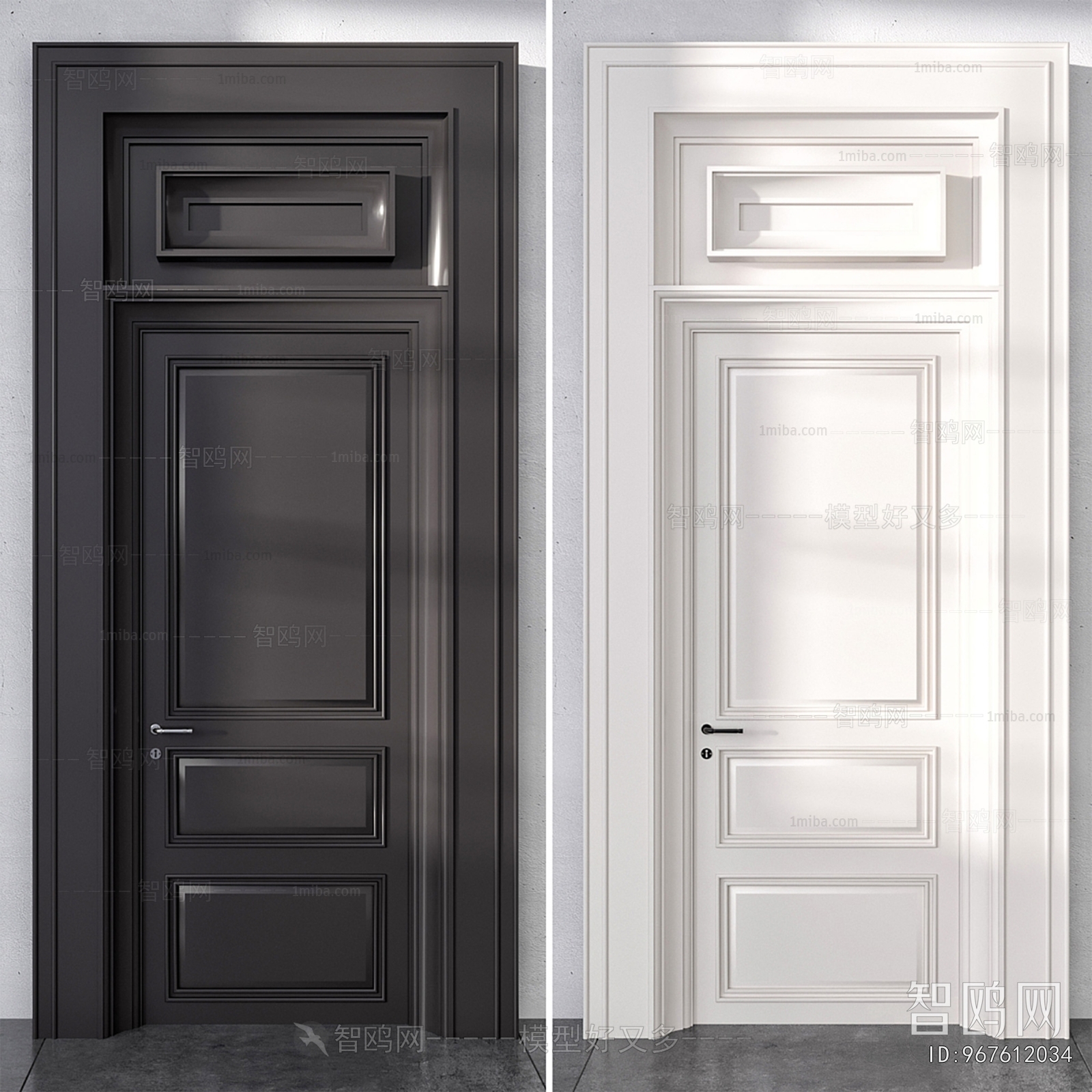 Simple European Style Single Door