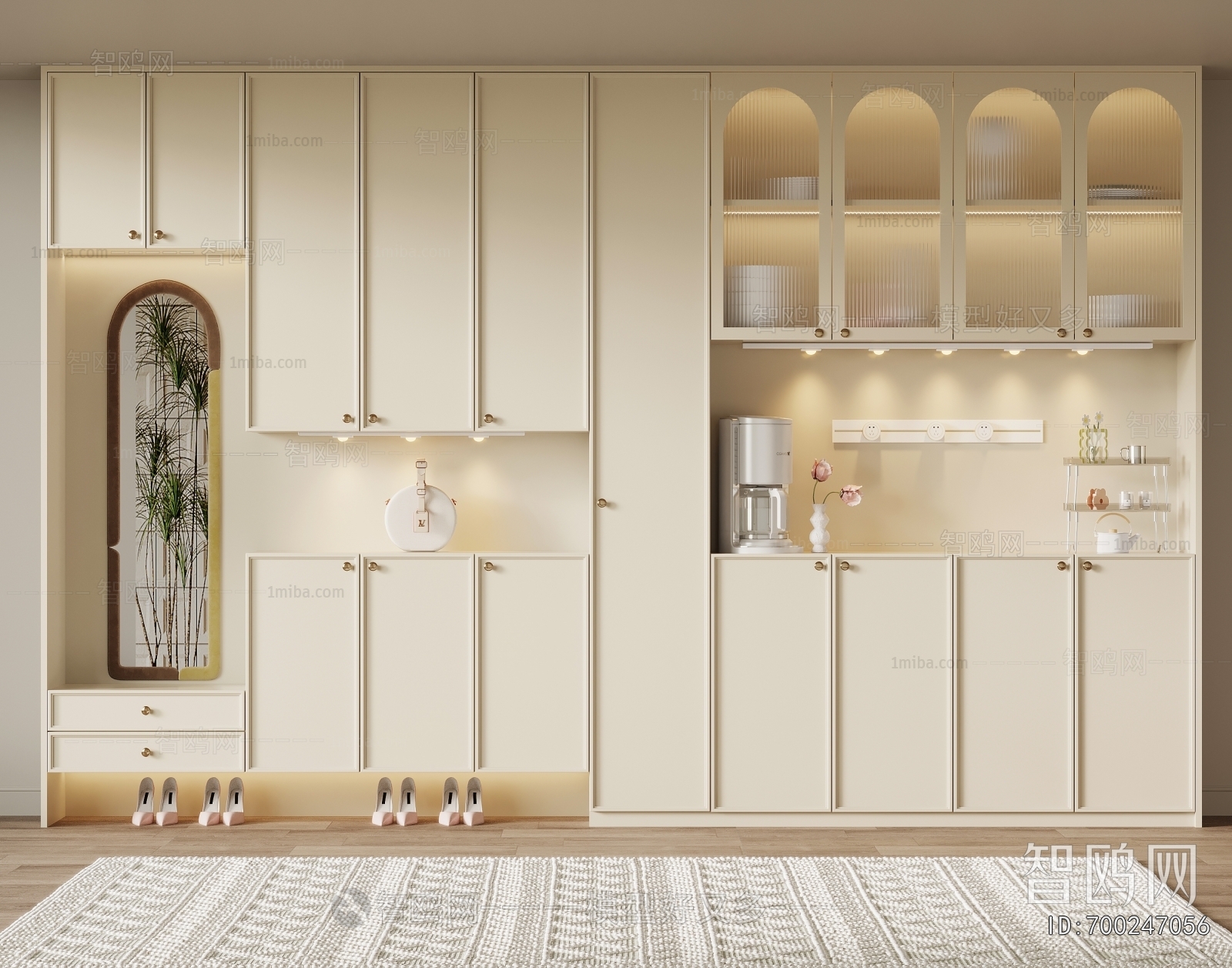 French Style Shoe Cabinet