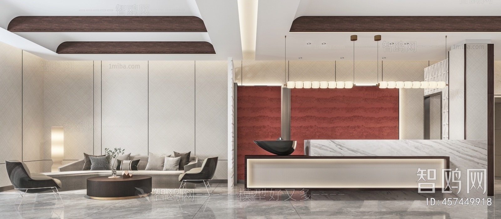 Modern Office Reception Desk