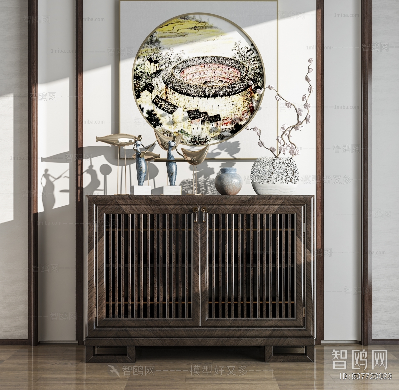 New Chinese Style Entrance Cabinet