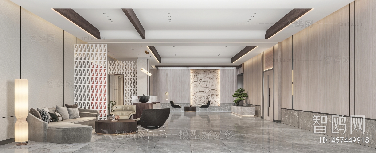 Modern Office Reception Desk