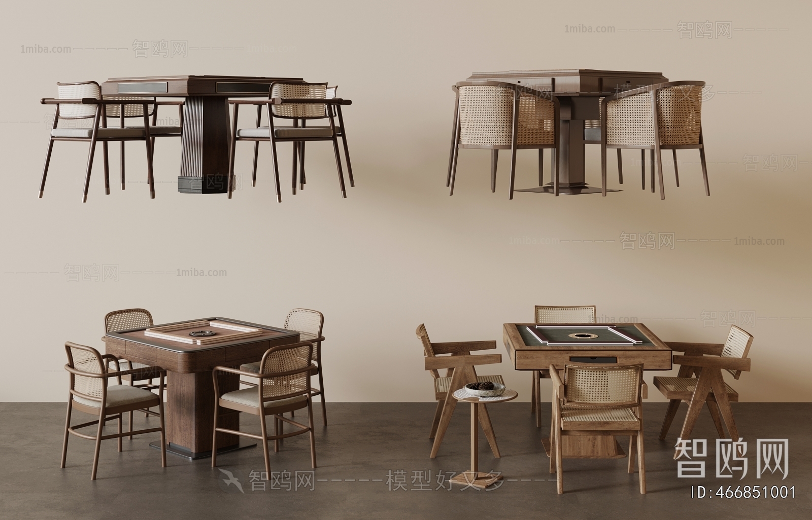 Modern Mahjong Tables And Chairs