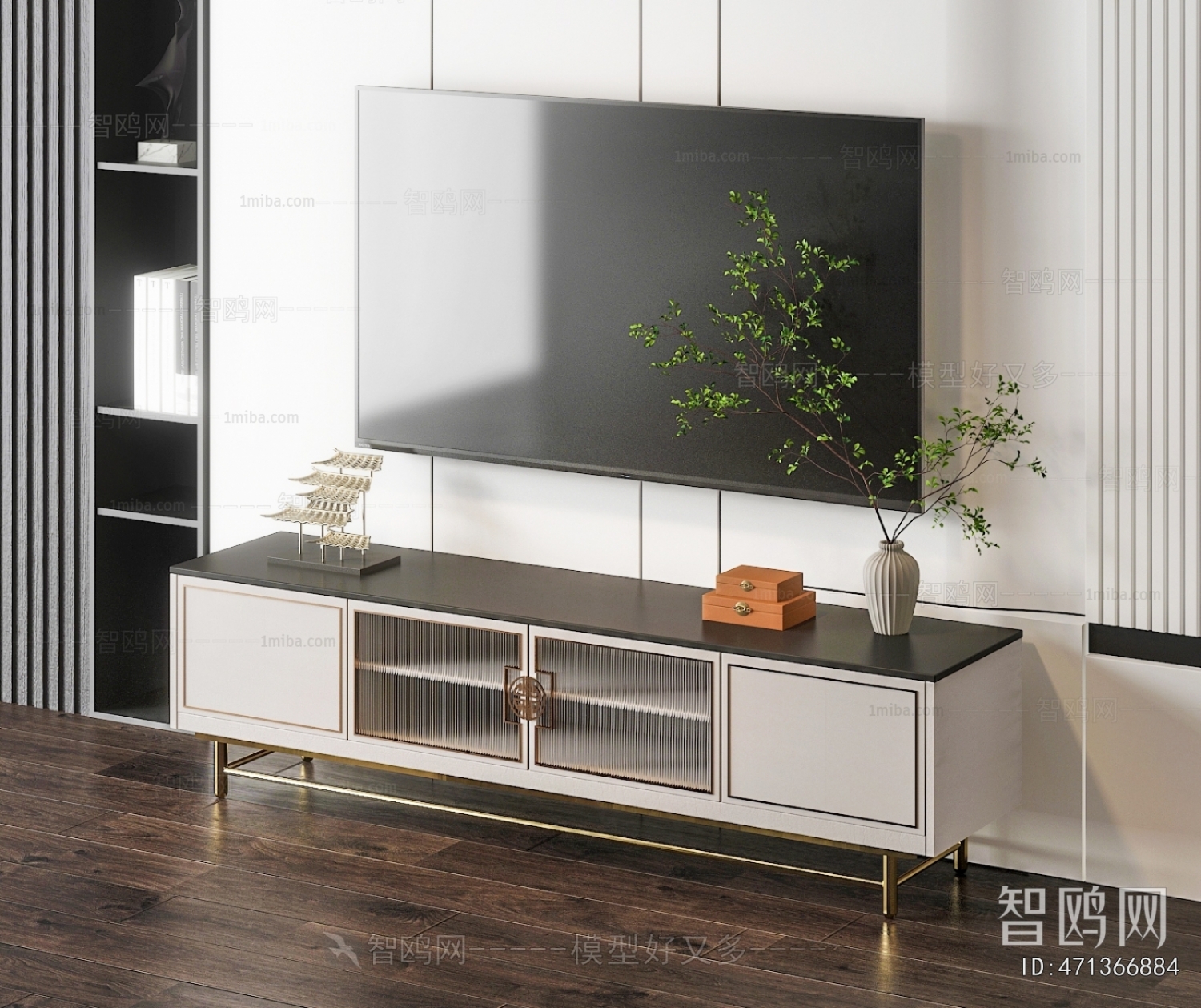 New Chinese Style TV Cabinet