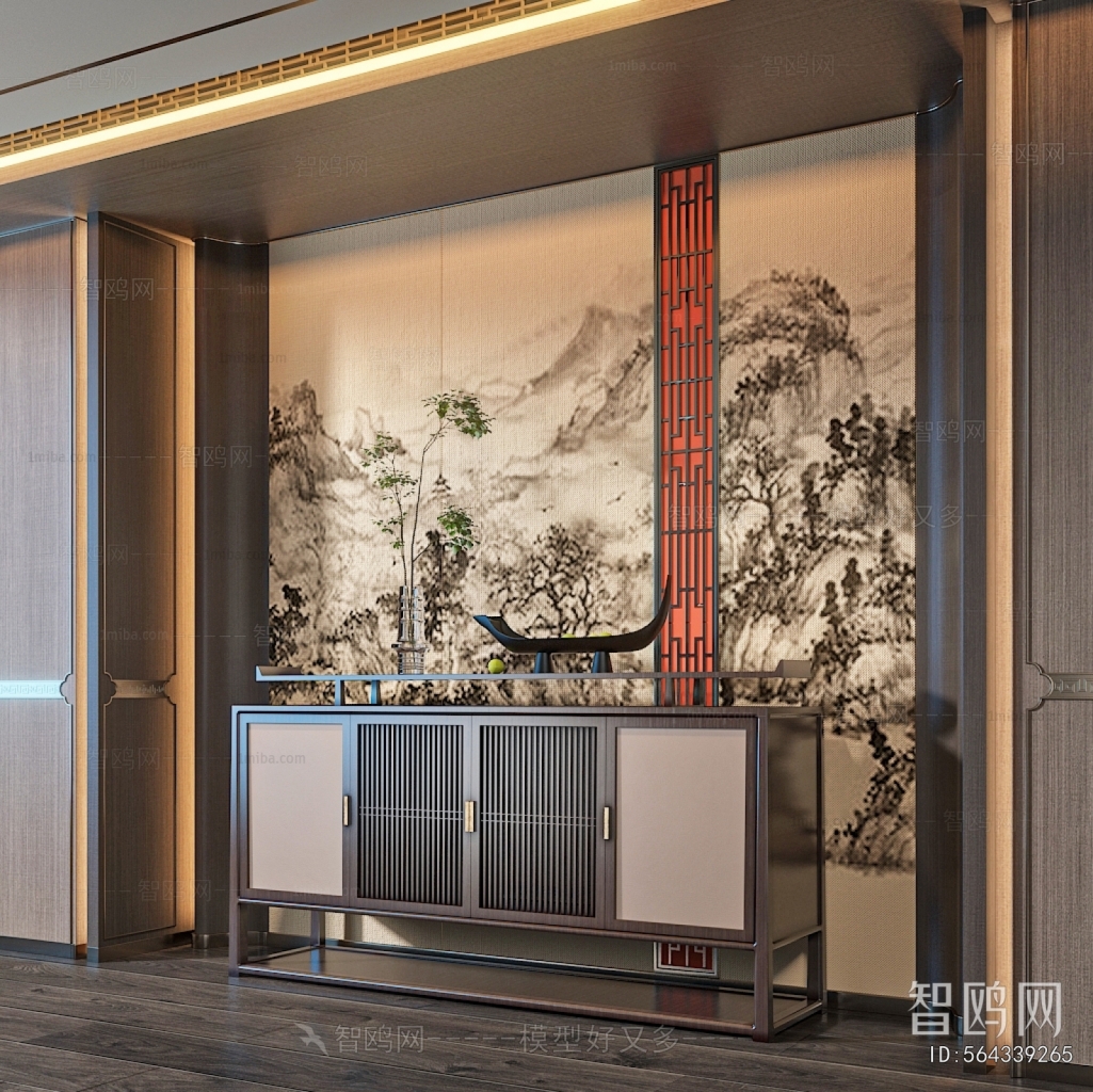 New Chinese Style Entrance Cabinet