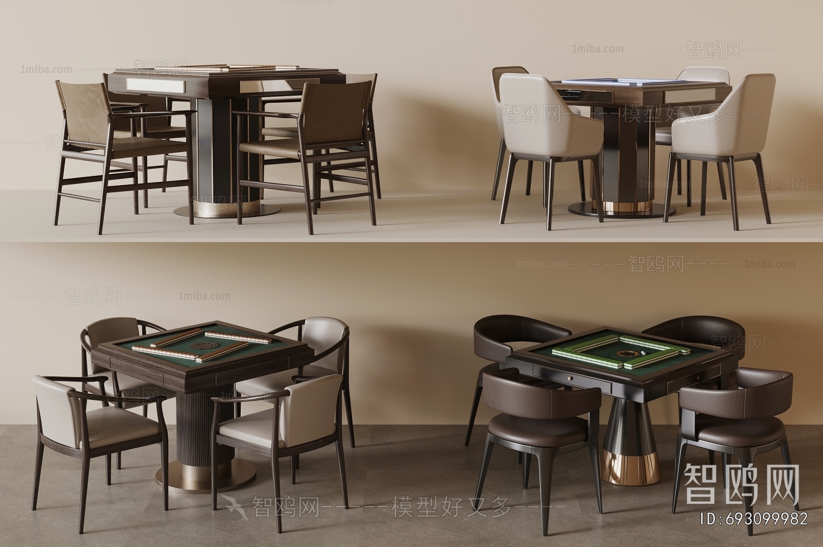 Modern Mahjong Tables And Chairs