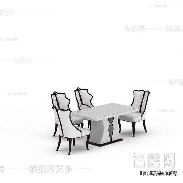 Simple European Style Dining Table And Chairs