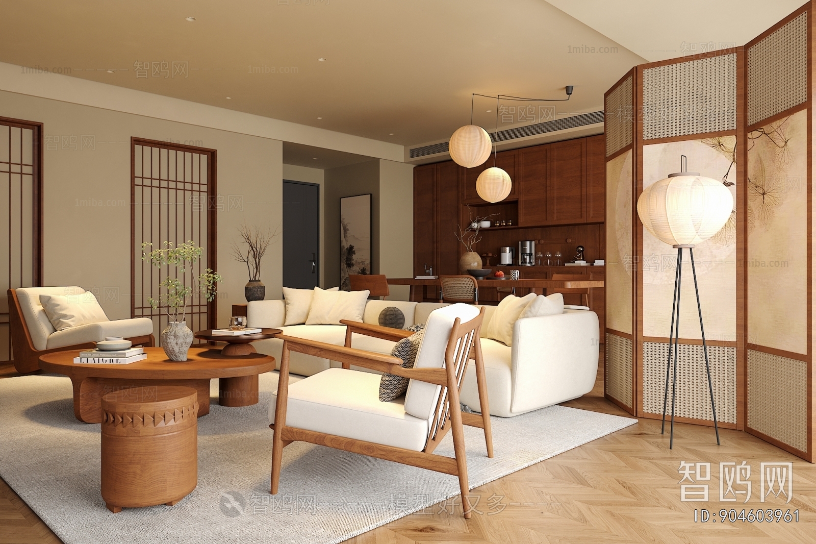 New Chinese Style A Living Room