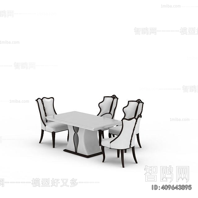 Simple European Style Dining Table And Chairs