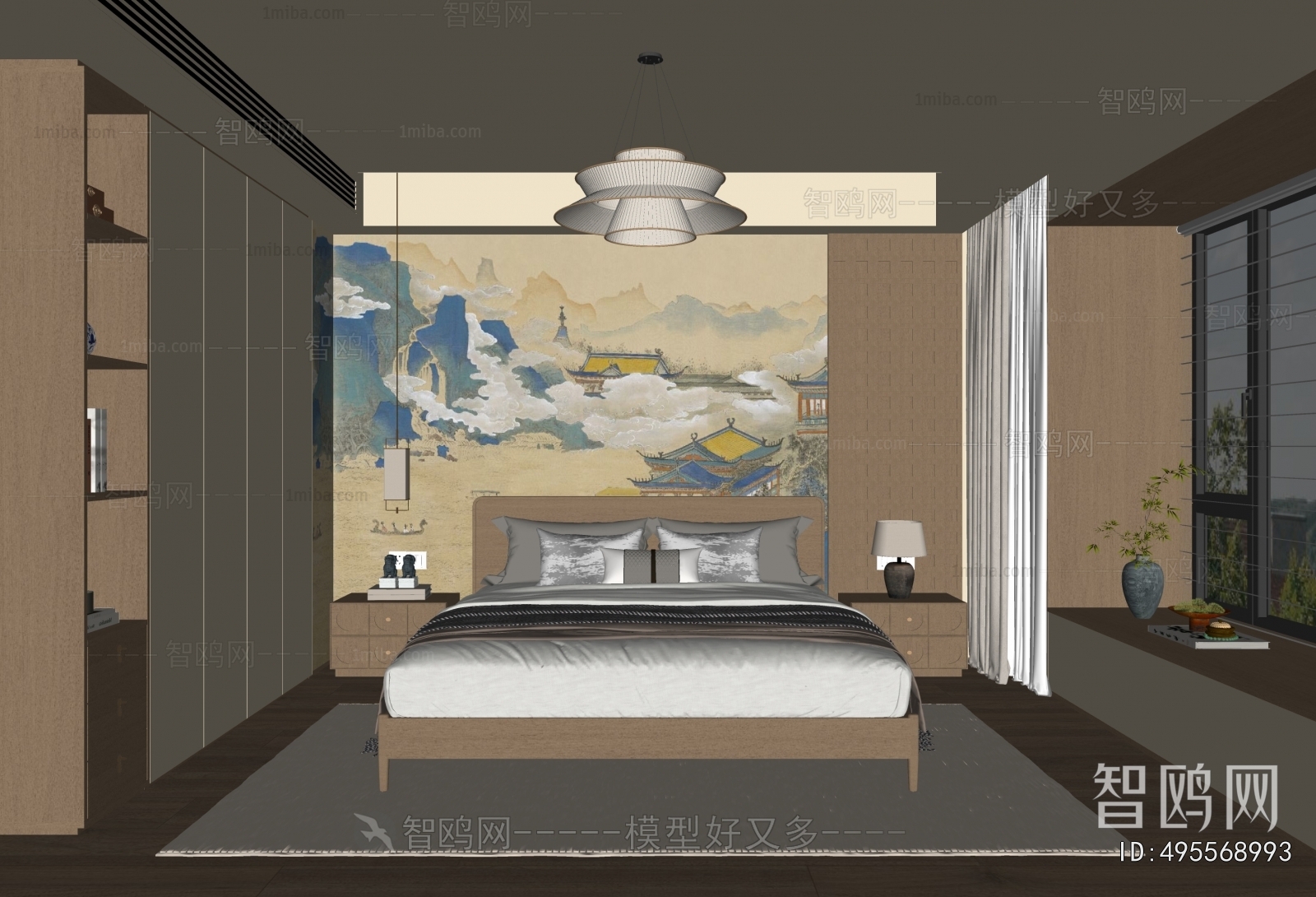 New Chinese Style Bedroom