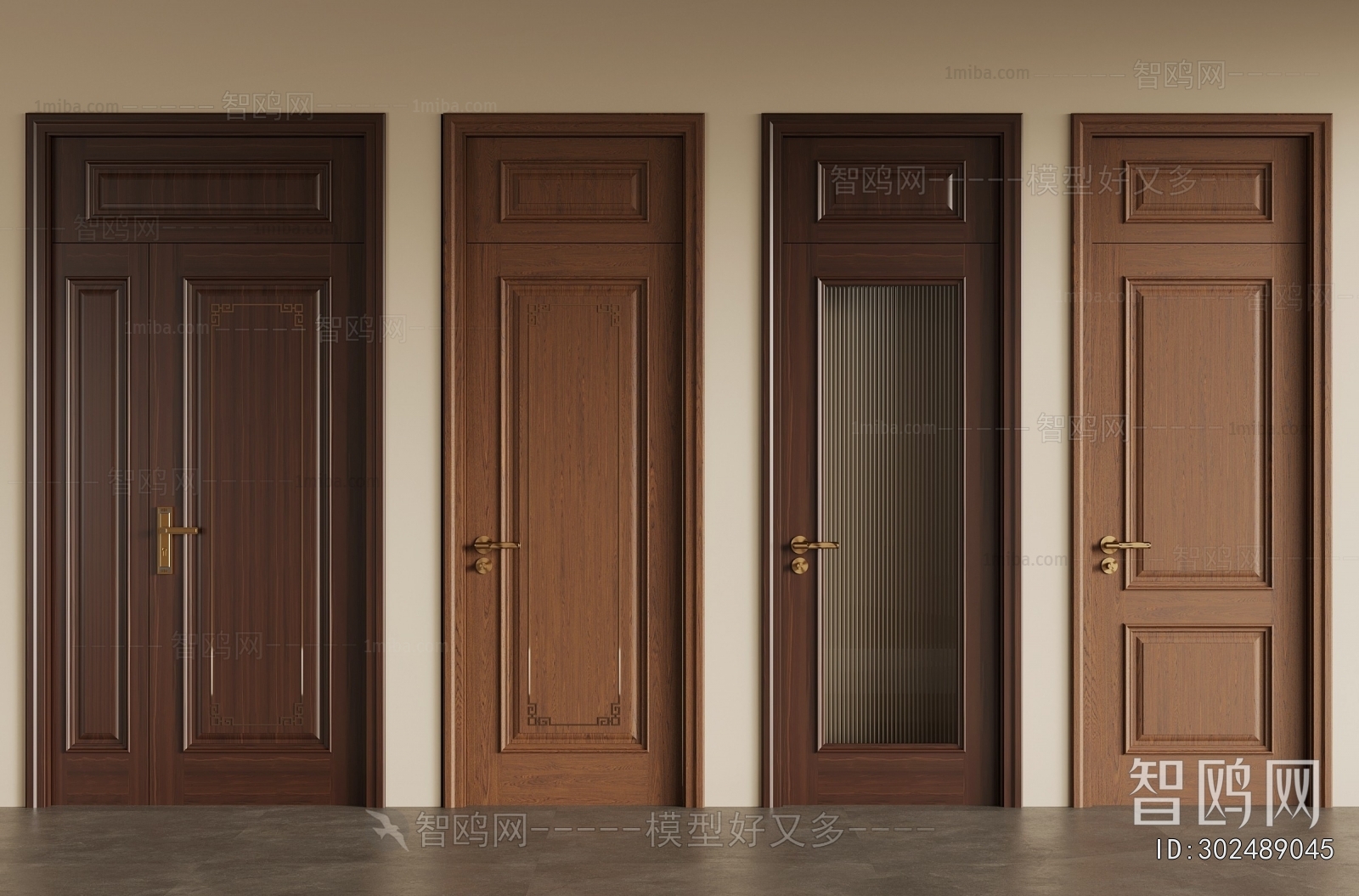 New Chinese Style Single Door