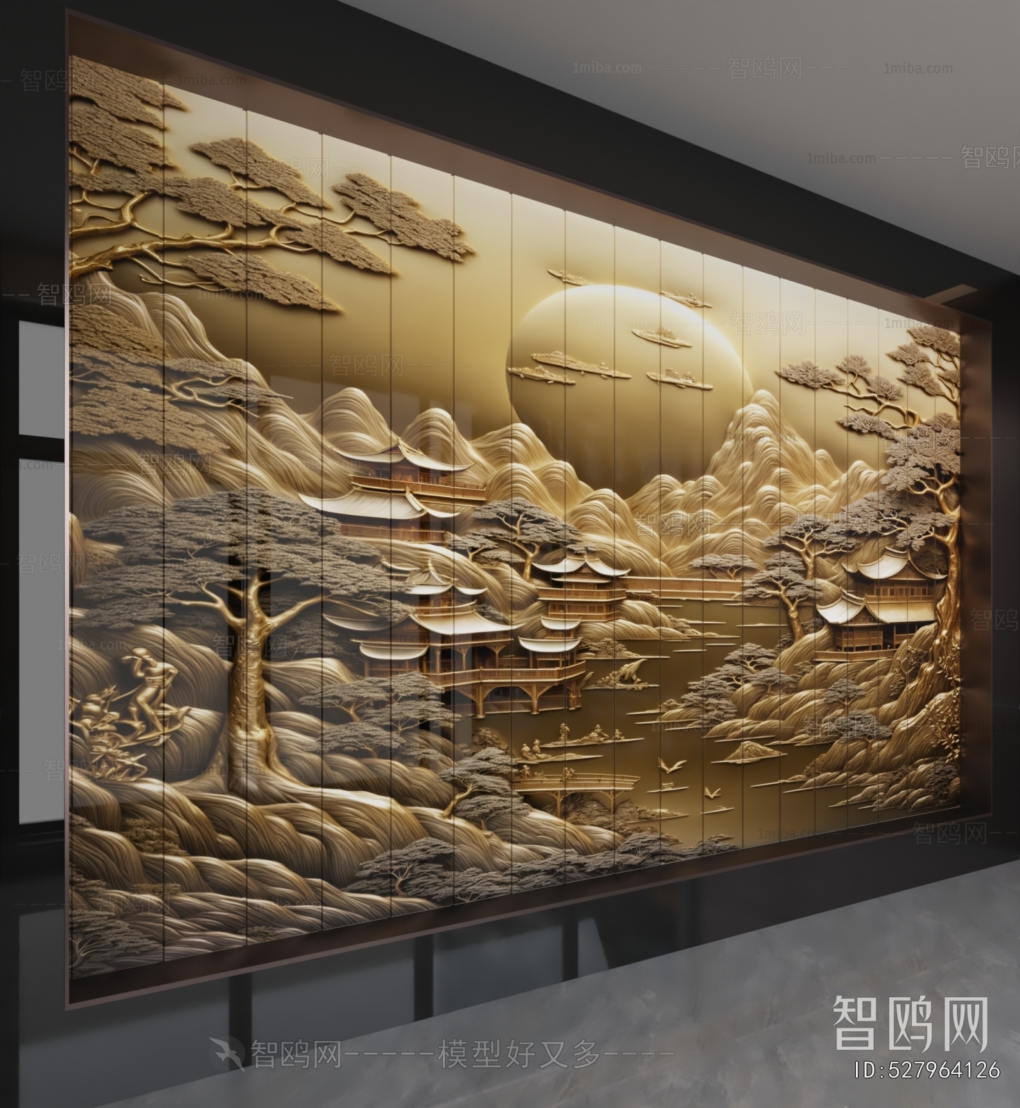 New Chinese Style TV Wall