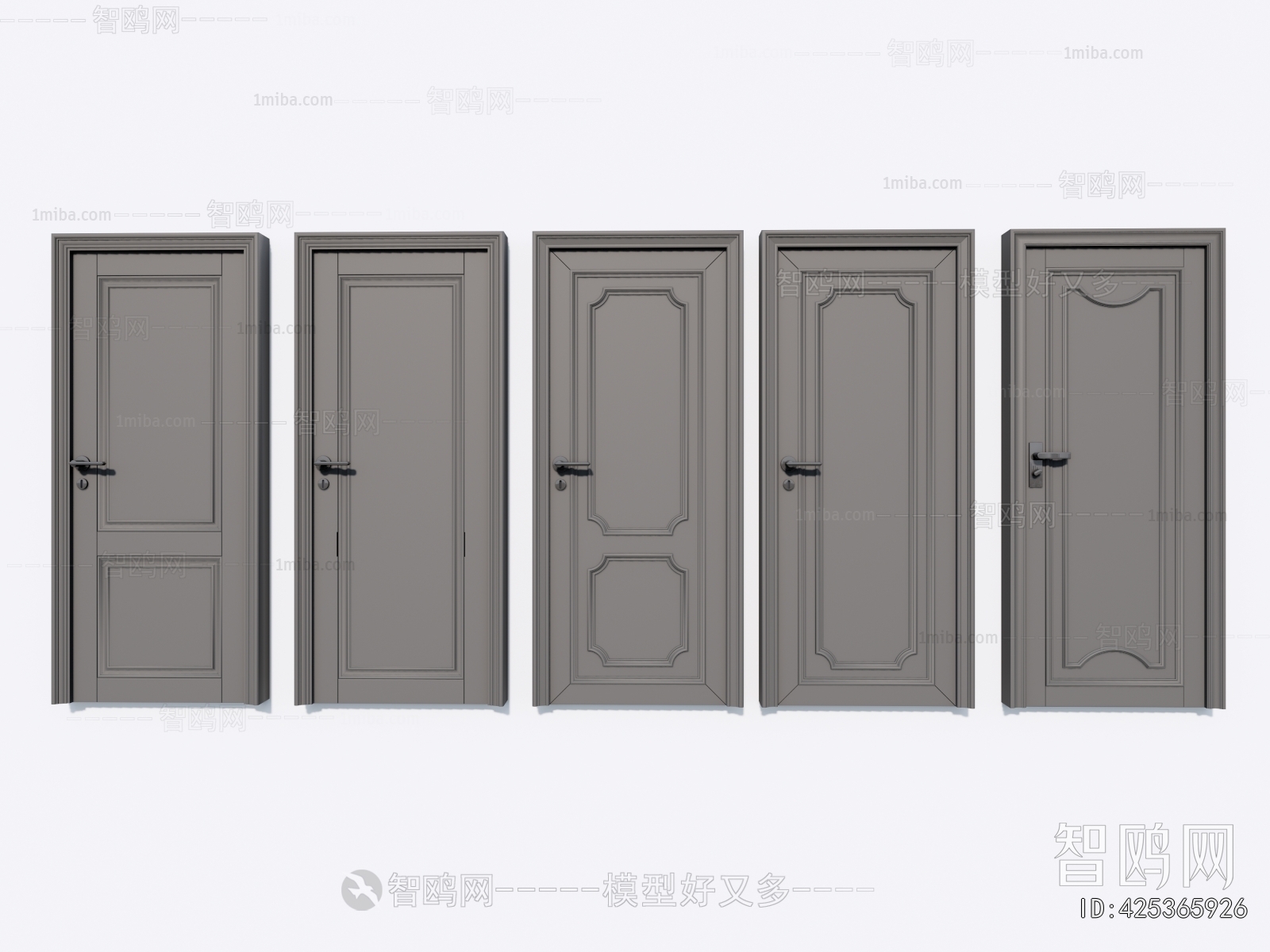 Simple European Style Single Door