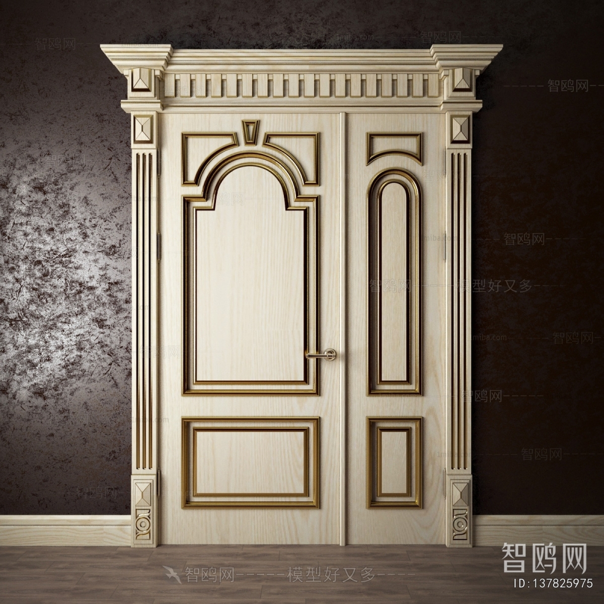 European Style Unequal Double Door