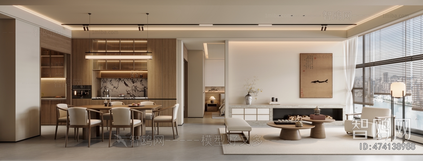 New Chinese Style A Living Room