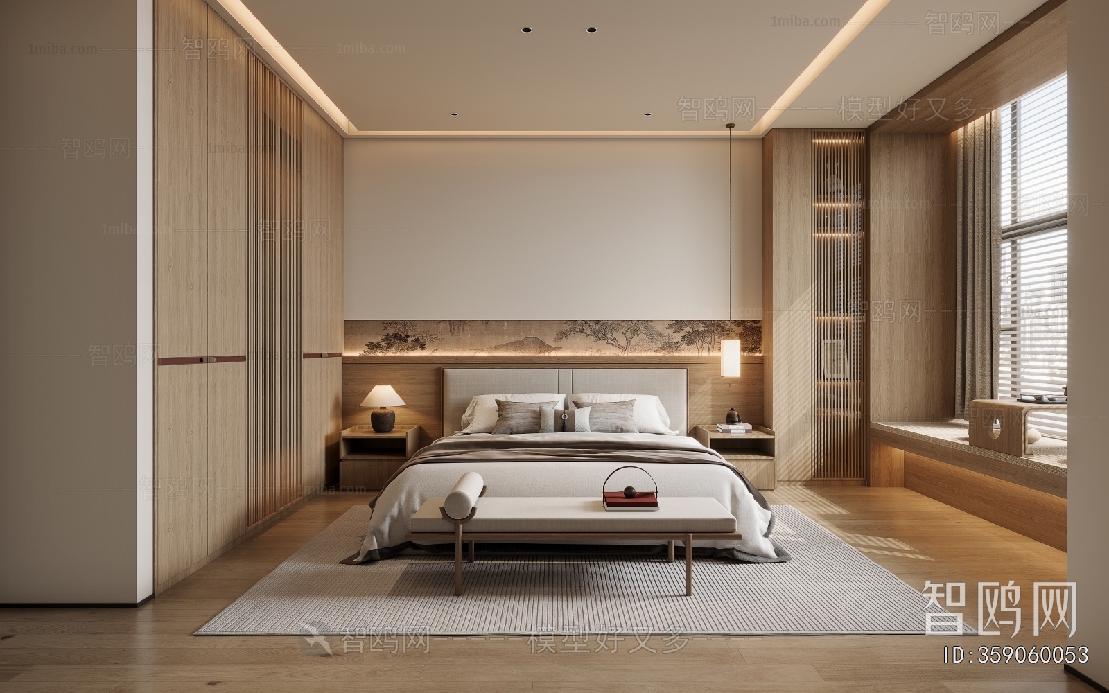 New Chinese Style Bedroom
