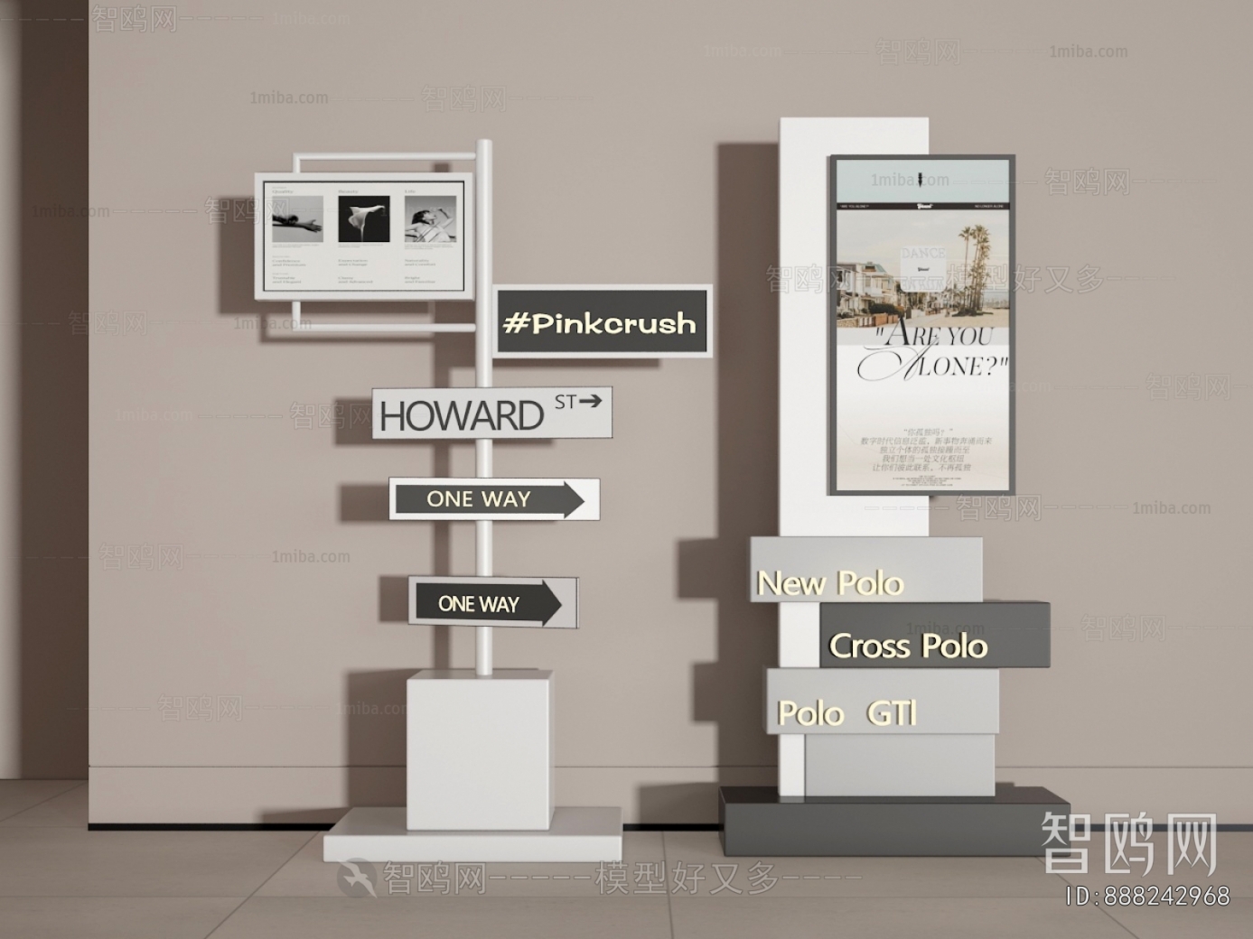 Modern Guide Board/bulletin Board