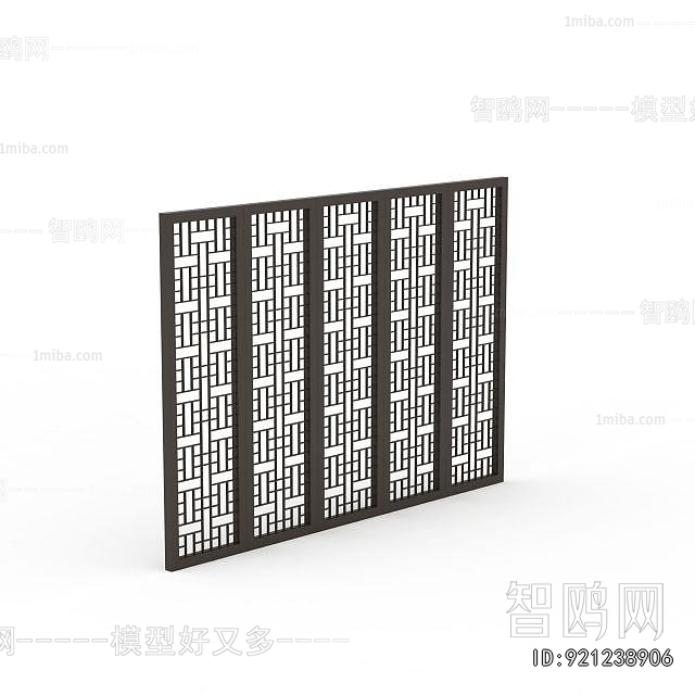 Chinese Style Wooden Screen Partition