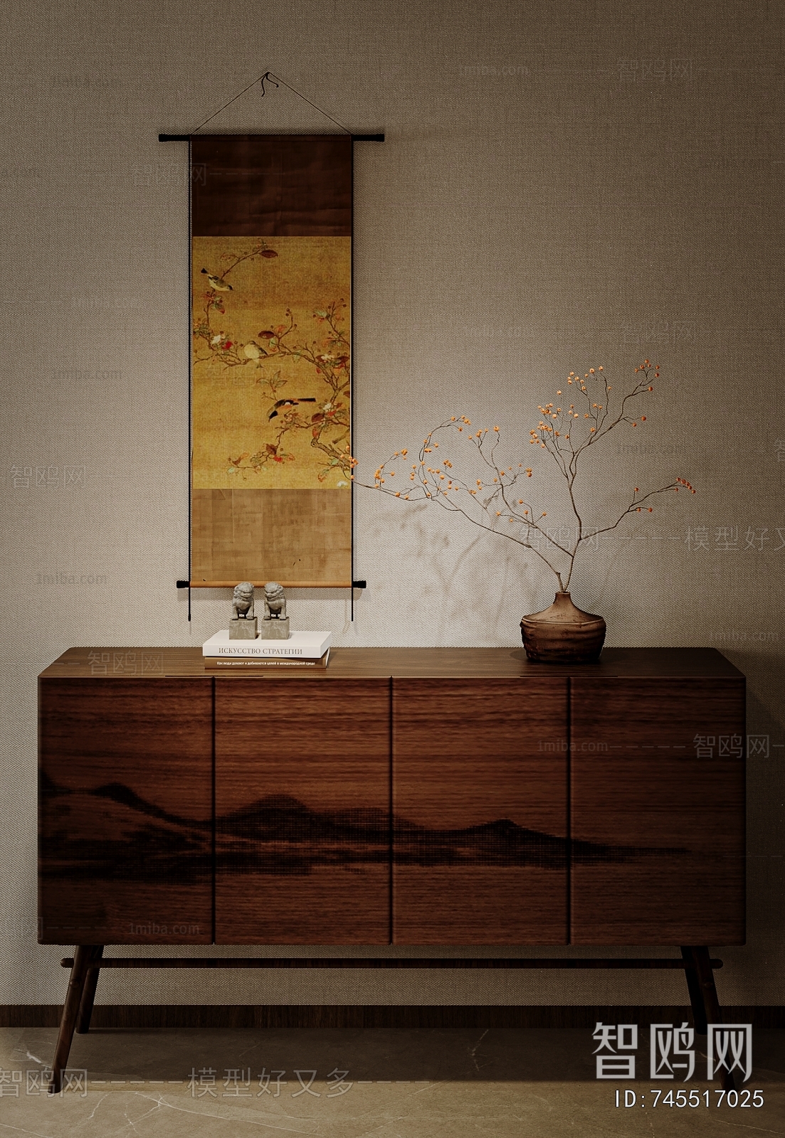 New Chinese Style Side Cabinet