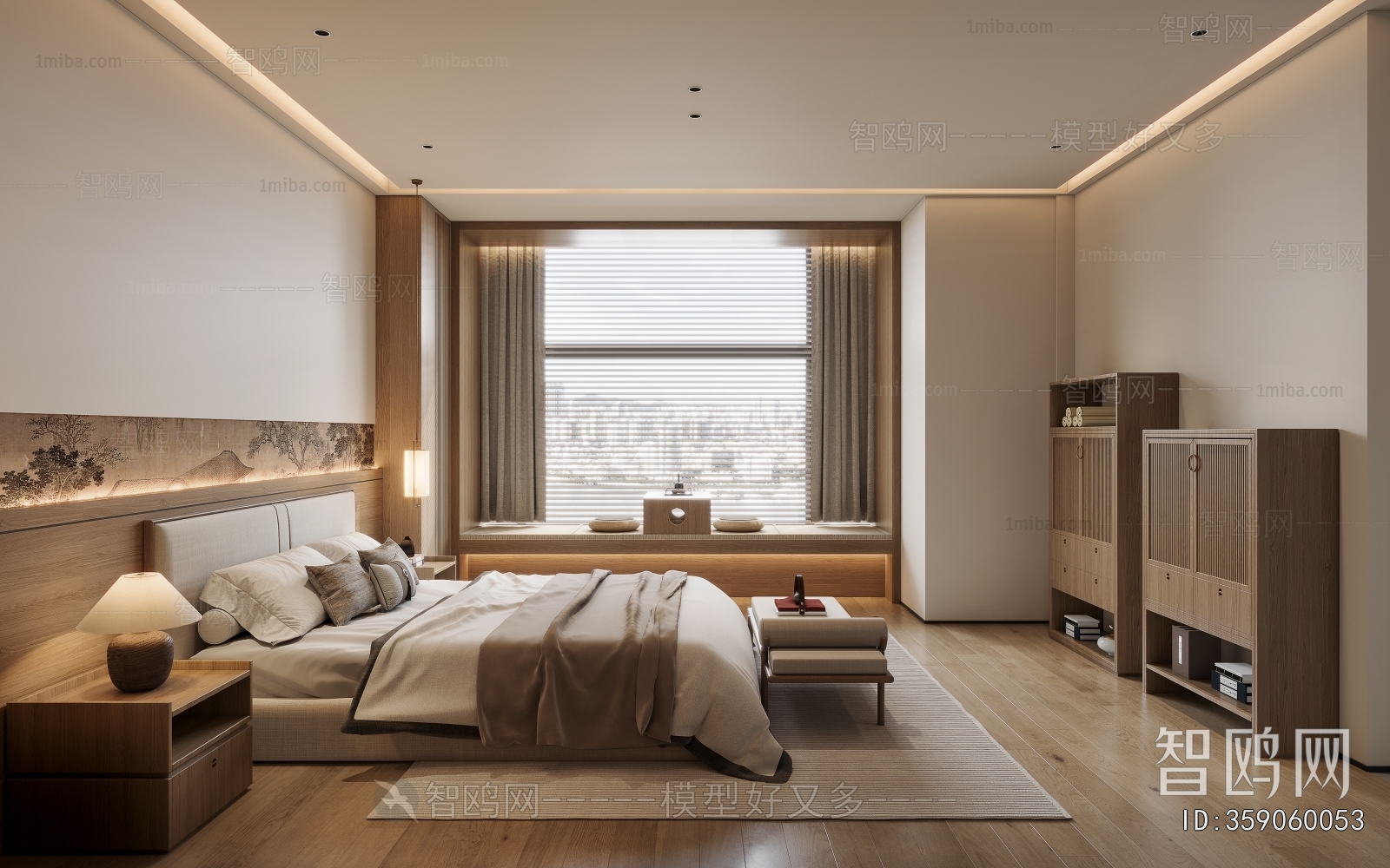 New Chinese Style Bedroom