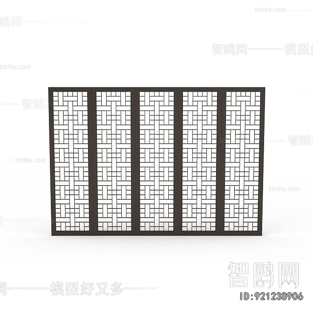 Chinese Style Wooden Screen Partition