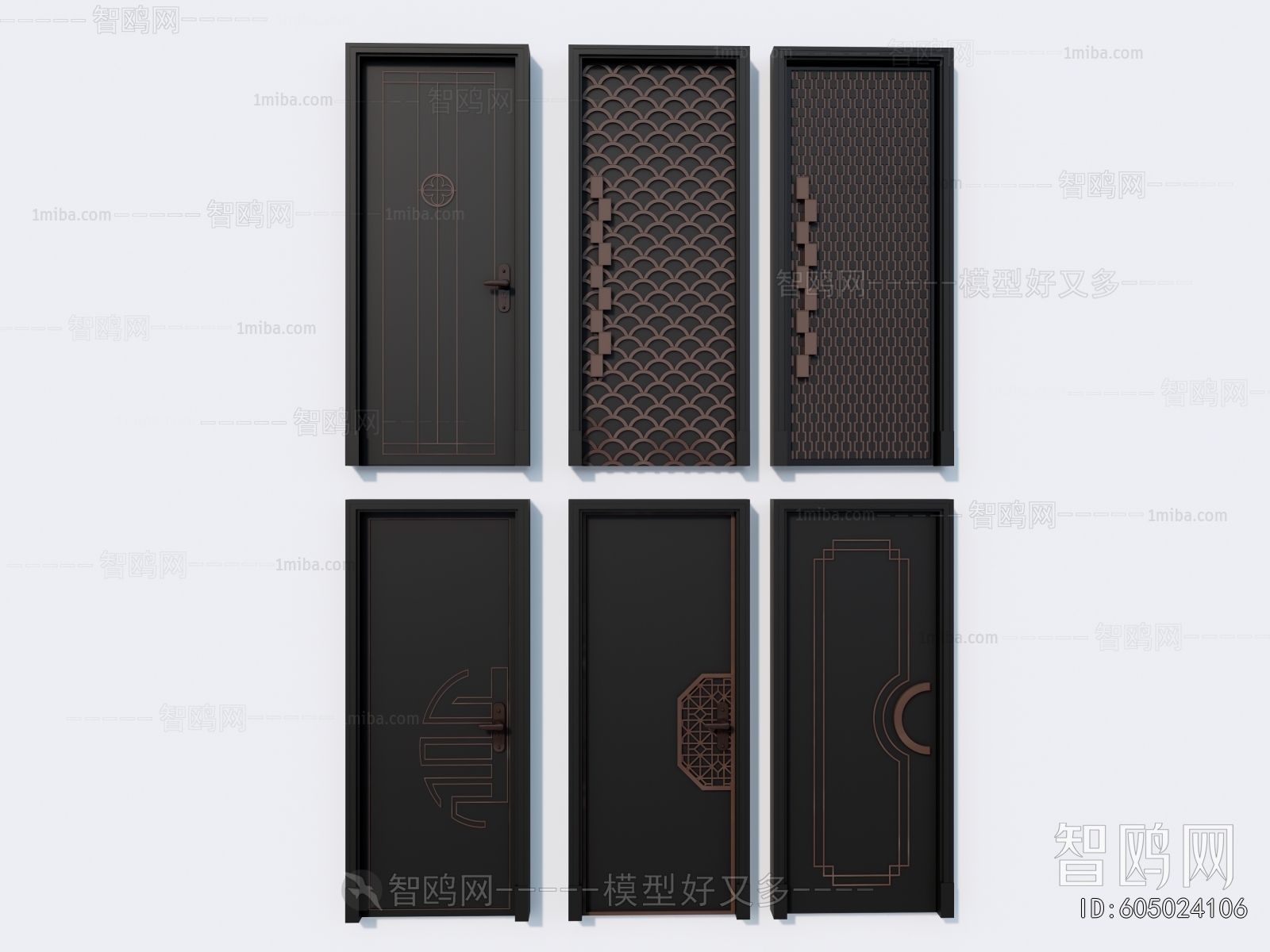 New Chinese Style Single Door