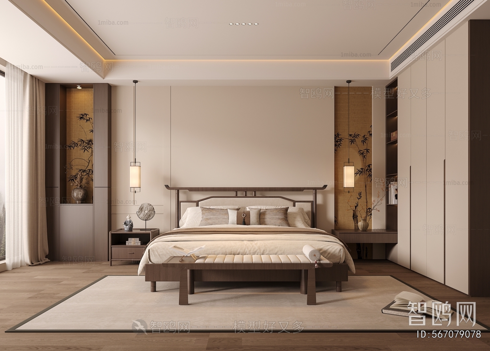 New Chinese Style Bedroom
