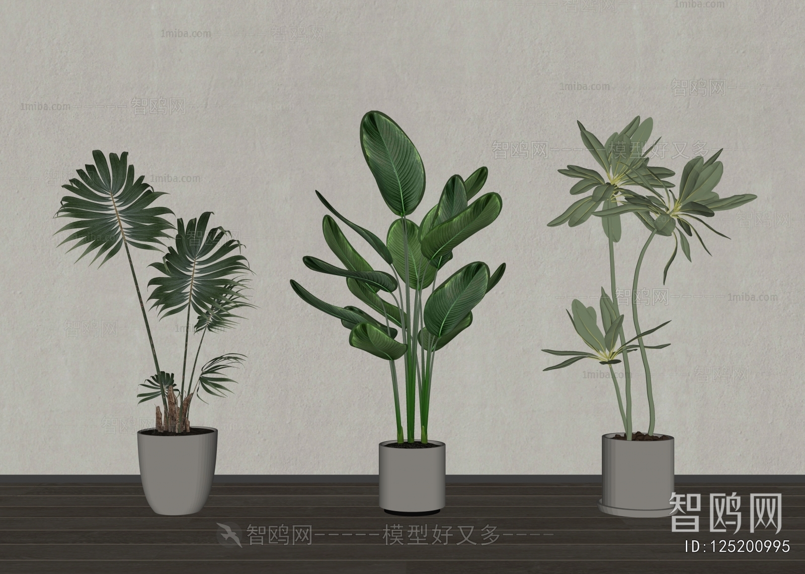 Modern Ground Green Plant Potted Plants
