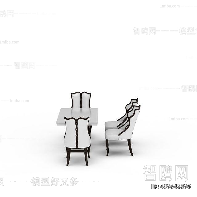 Simple European Style Dining Table And Chairs